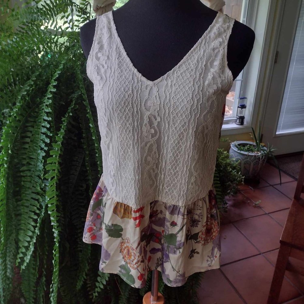 Bar III floral tank top